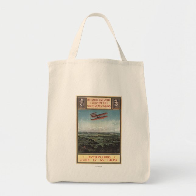 Wright Brothers Plane Tote Bag (Front)