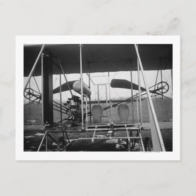 Wright Brothers Plane with Pilot and Postcard (Front)