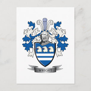 Wright Coat of Arms Postcard