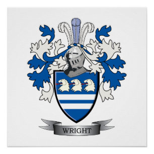 Wright Coat of Arms Poster