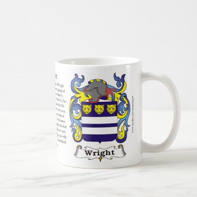 Wright Family Coat of Arms Mug (Right)