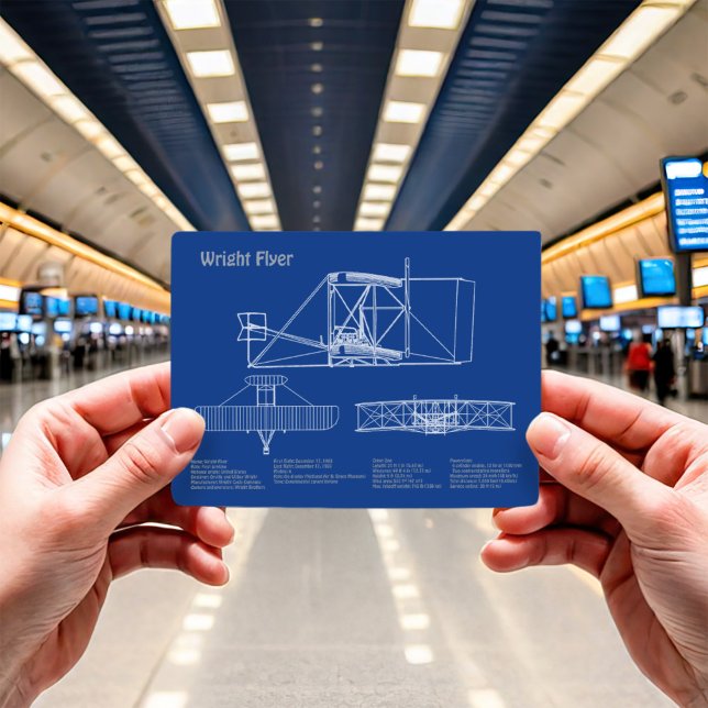 Wright Flyer- Aeroplane Blueprint Drawing Plans AD Postcard (Creator Uploaded)