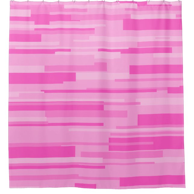 Wright Hot Pink Mid Century Modern Pattern Shower Curtain (Front)