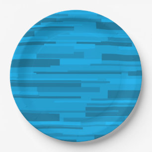 Wright Mid Century Modern Modernist Pattern Blue Paper Plate