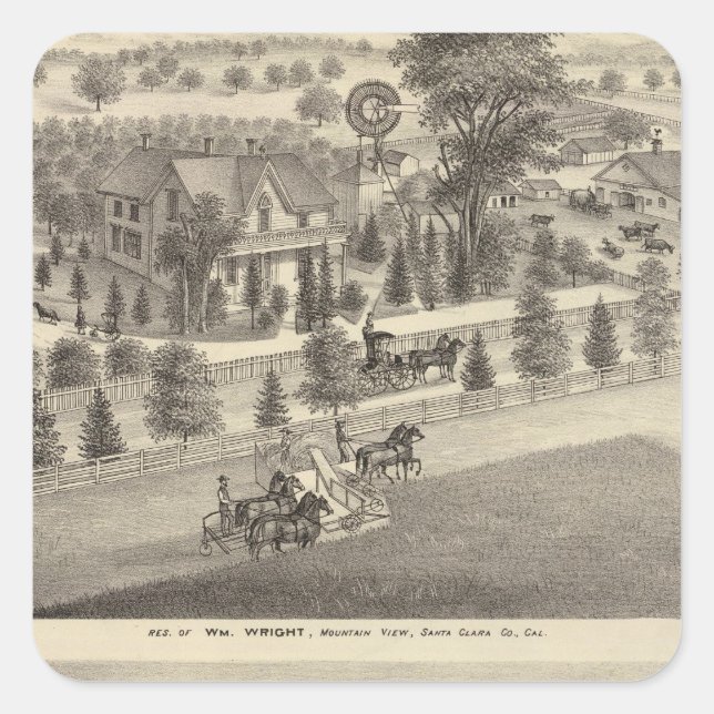 Wright, Putnam residences Square Sticker (Front)