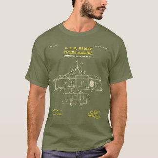 Wrights' Flying Machine Fatigue Green T-Shirt