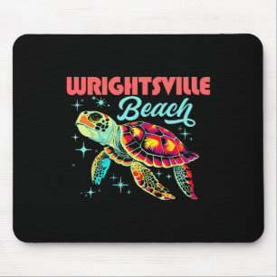 Wrightsville Beach Nc Artistic Sea Turtle Retro  Mouse Pad