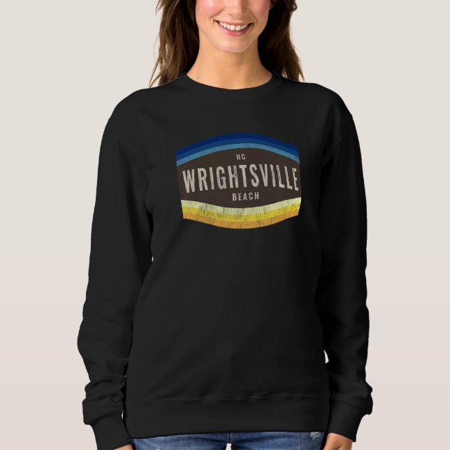 Wrightsville Beach, NC Vacationing Shoreline Palet Sweatshirt (Front)