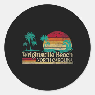 Wrightsville Beach North Carolina Family Vacation Classic Round Sticker