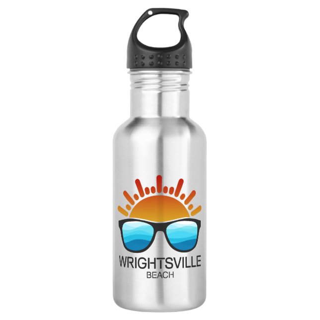 Wrightsville Beach North Carolina Sunglasses 532 Ml Water Bottle (Front)