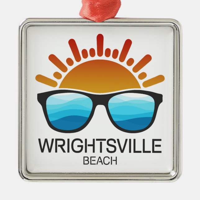 Wrightsville Beach North Carolina Sunglasses Metal Ornament (Front)