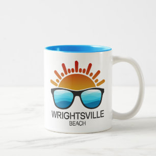 Wrightsville Beach North Carolina Sunglasses Two-Tone Coffee Mug