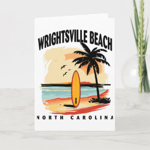 Wrightsville Beach North Carolina Surfboard Surfin Card
