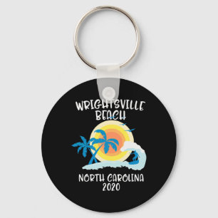 Wrightsville Beach North Carolina Vacation Surf Fa Key Ring