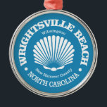 Wrightsville Beach (seashell) Metal Ornament<br><div class="desc">Wrightsville Beach,  North Carolina.</div>