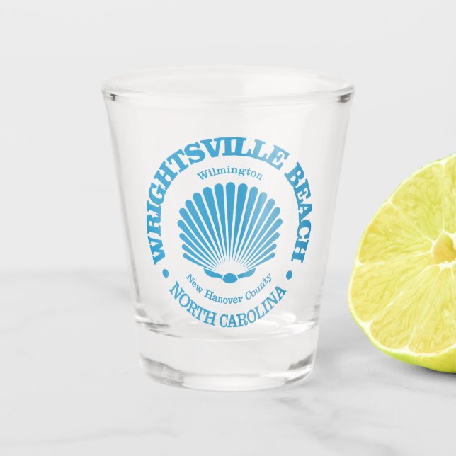 Wrightsville Beach (seashell) Shot Glass (Front)