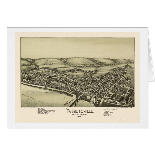 Wrightsville, PA Panoramic Map - 1894 (Front Horizontal)