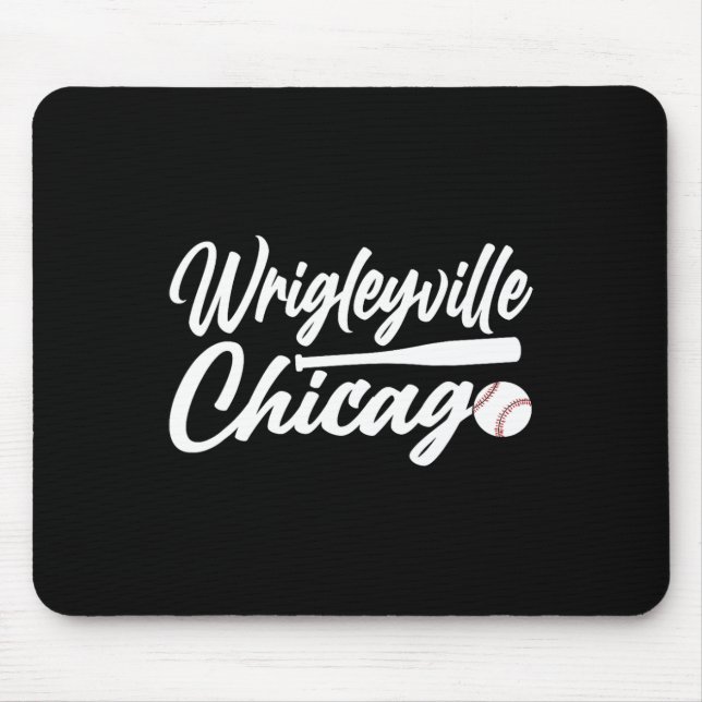 Wrigleyville Chicago Baseball American  Mouse Pad (Front)