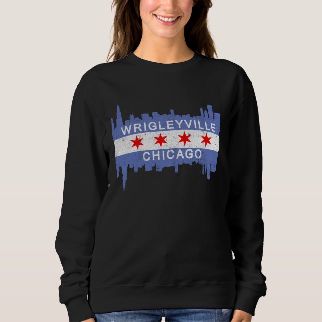 Wrigleyville Chicago Flag North Side Pride Chi Tow Sweatshirt (Front)