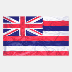 Wrinkled Hawaii Flag Rectangular Sticker