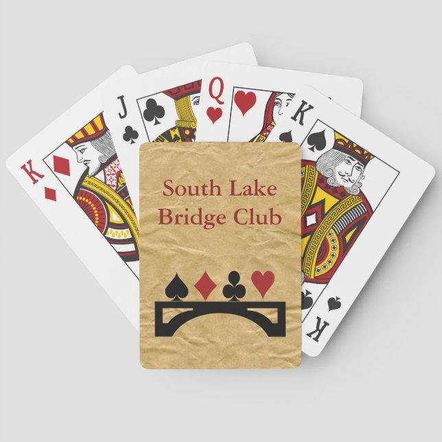 Wrinkled Paper Contract Bridge Playing Cards (Back)
