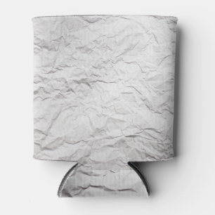 Wrinkled paper texture, detailed background. can cooler