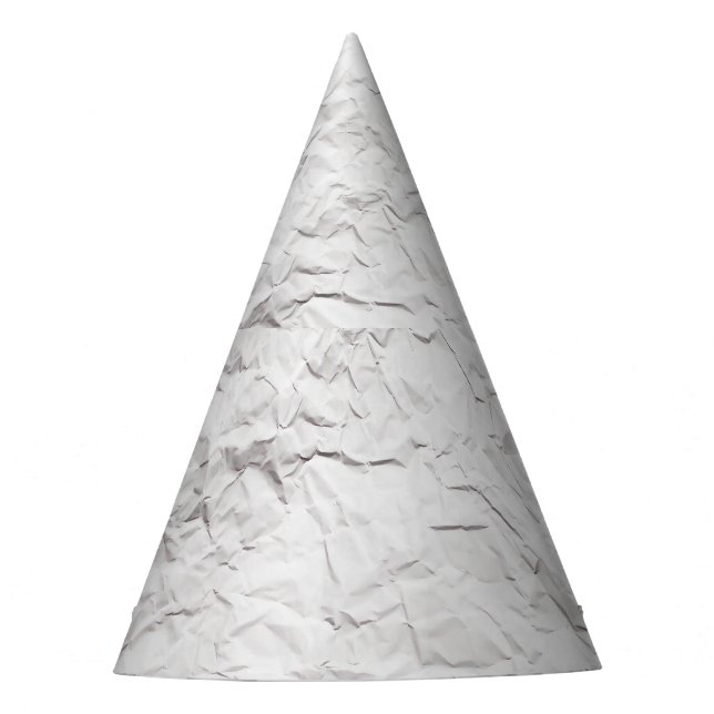 Wrinkled paper texture, detailed background. party hat (Front)