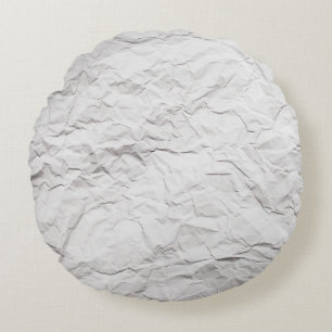 Wrinkled paper texture, detailed background. round cushion