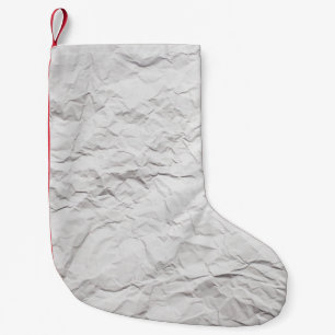 Wrinkled paper texture, detailed background. small christmas stocking