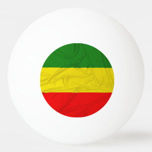 Wrinkled Rastafarian Flag Ping Pong Ball