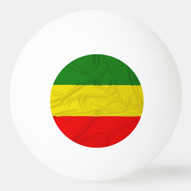 Wrinkled Rastafarian Flag Ping Pong Ball (Front)