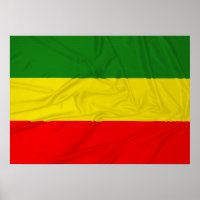 Wrinkled Rastafarian Flag