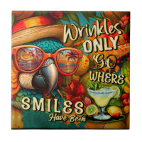 Wrinkles Only Go Where Smiles Have Been Parrot