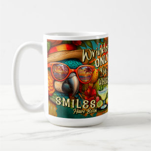 Wrinkles Only Go Where Smiles Have Been Parrot Coffee Mug