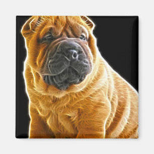 Wrinkles, The Chinese Shar Pei Puppy Dog Magnet