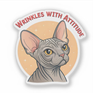 Wrinkles With Attitude Sphynx Cat Art