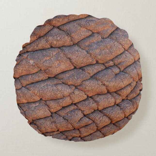 Wrinkly Elephant Skin Texture Template Round Cushion (Front)