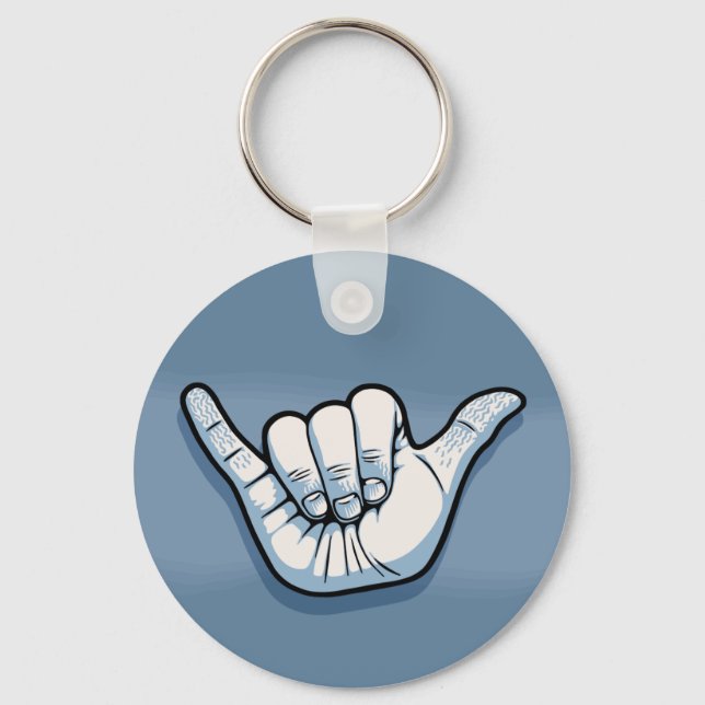 Wrinkly Shaka Key Ring (Front)