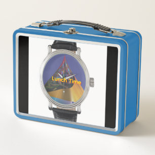 Wrist Watch Blue  Metal Lunch Box