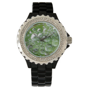 Wrist watch waterdrops