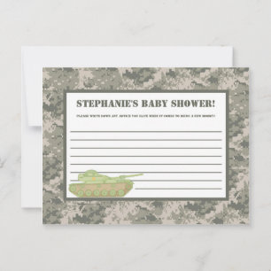 Writable Advice Card ARMY ACU Camoflauge Digital