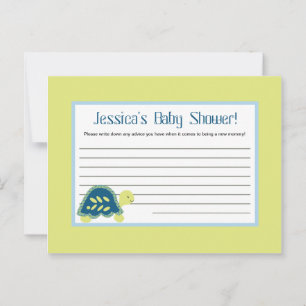 Writable Advice Card Blue Sea Turtles