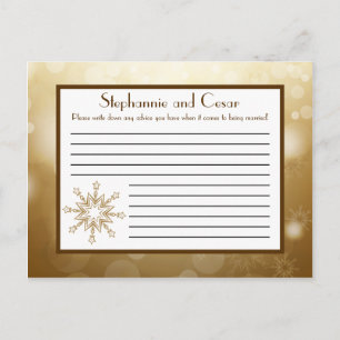 Writable Advice Card Christmas Copper Blur