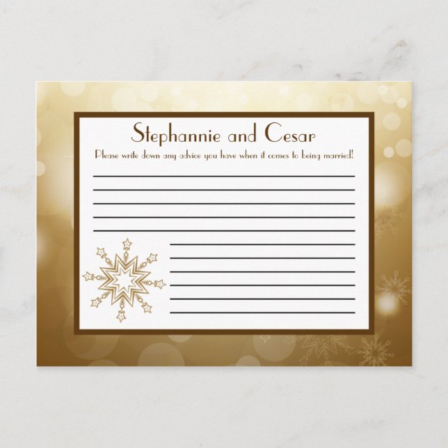 Writable Advice Card Christmas Copper Blur (Front)