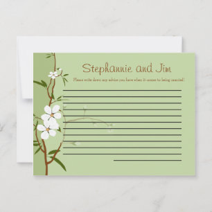 Writable Advice Card Dogwood Flowers