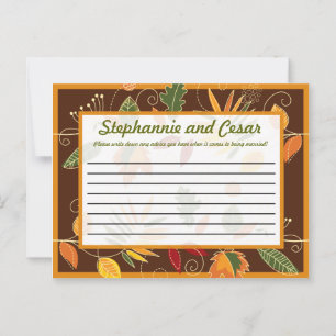 Writable Advice Card Fall Foliage Leaves