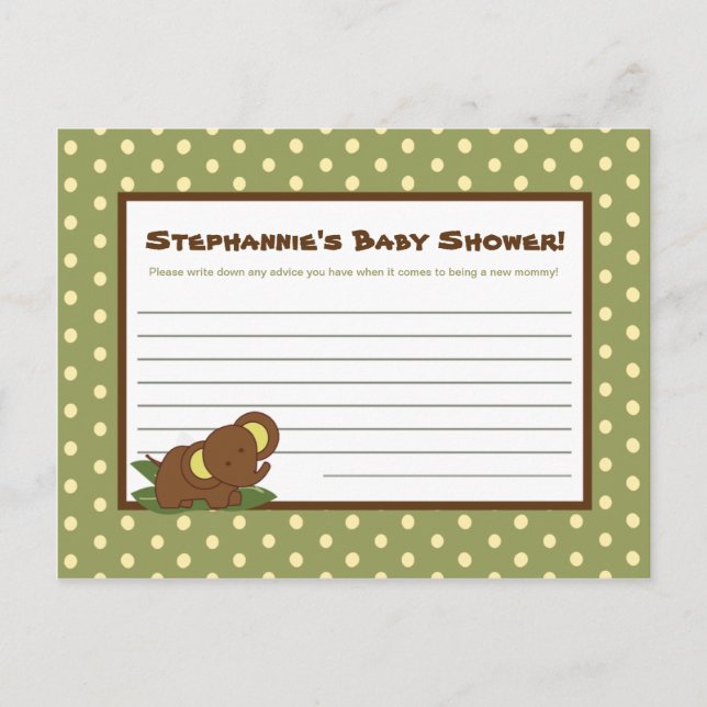 Writable Advice Card Jungle Babies (Front)