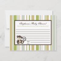 Writable Advice Card Monkey Time Zoo Animal
