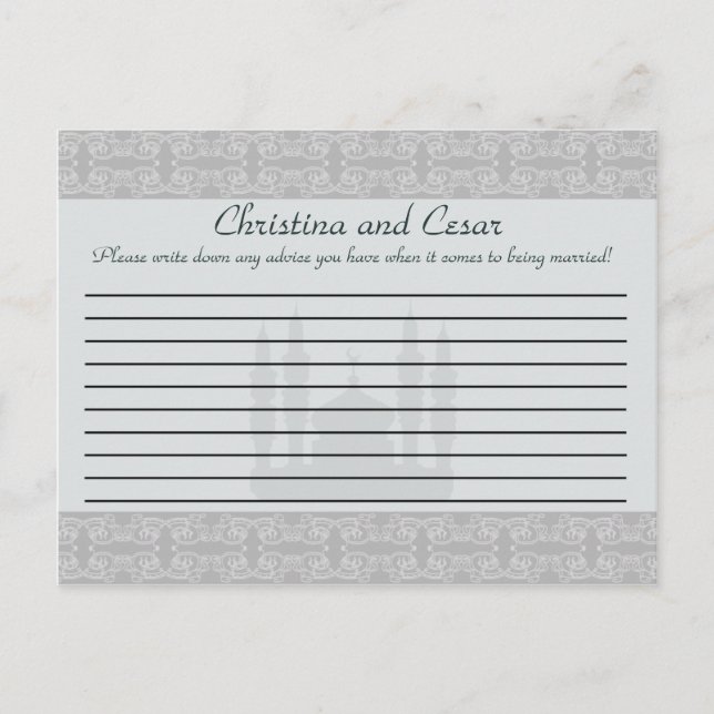 Writable Advice Card Soft Blue Islamic Ramadan Blu (Front)