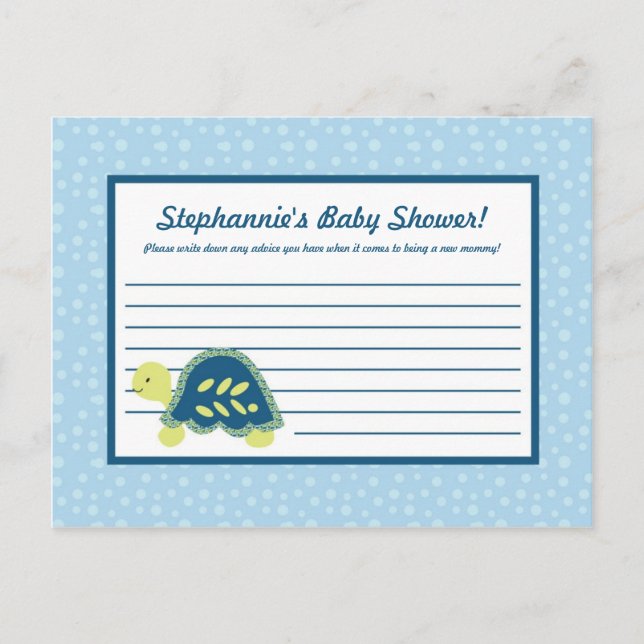 Writable Advice Card Turtle Reef Ocean Sea Turtle (Front)